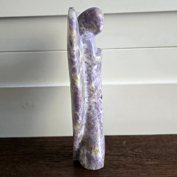 Etched Lepidolite Angel – Peace • Emotional Healing • Divine Support - Picture 2 of 5